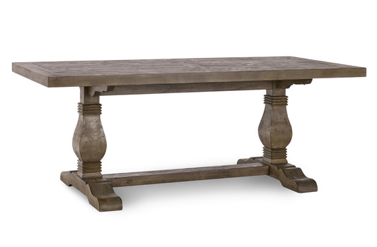 Caleb 78" Dining Table Distressed Brown