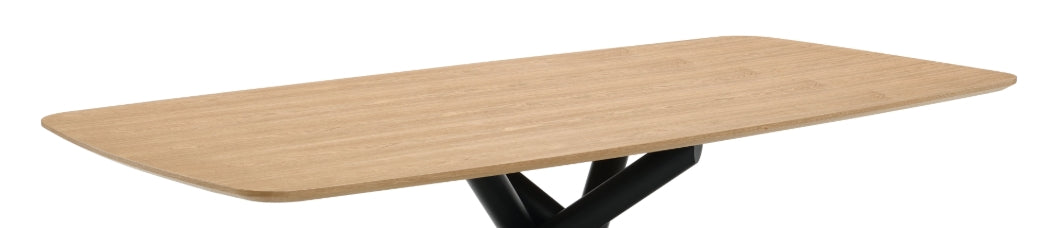 Natural & Black Dining Table Set - 39" Rectangular