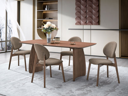 Hadasa Walnut Finish Dining Table