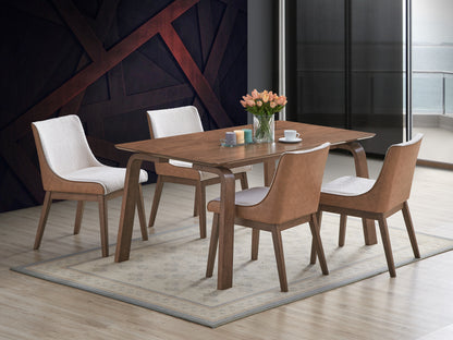 Walnut Finish Dining Table - 35" x 63" for Dining Room