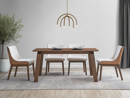 Walnut Finish Dining Table - 35" x 63" for Dining Room
