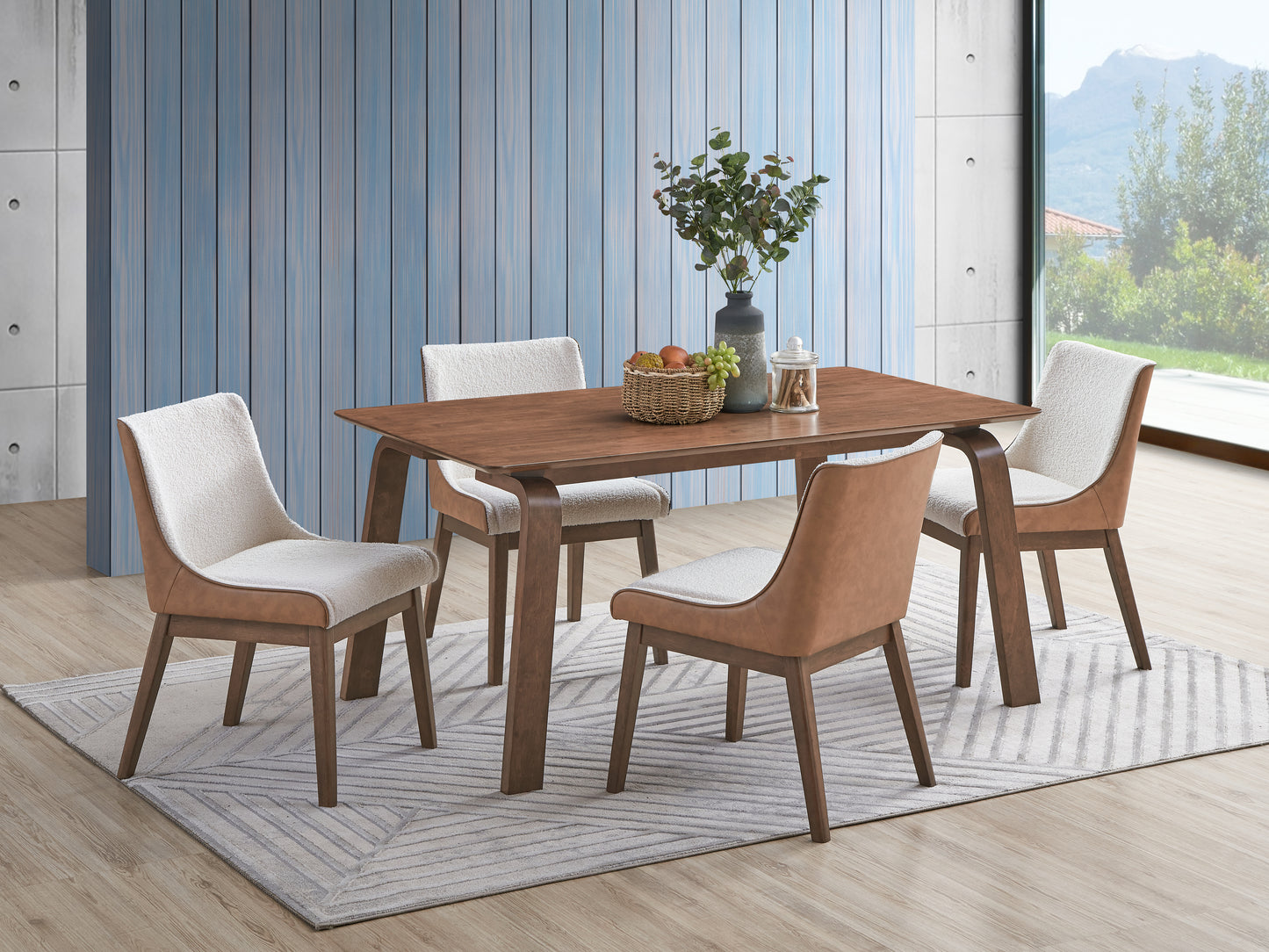 Walnut Finish Dining Table - 35" x 63" for Dining Room