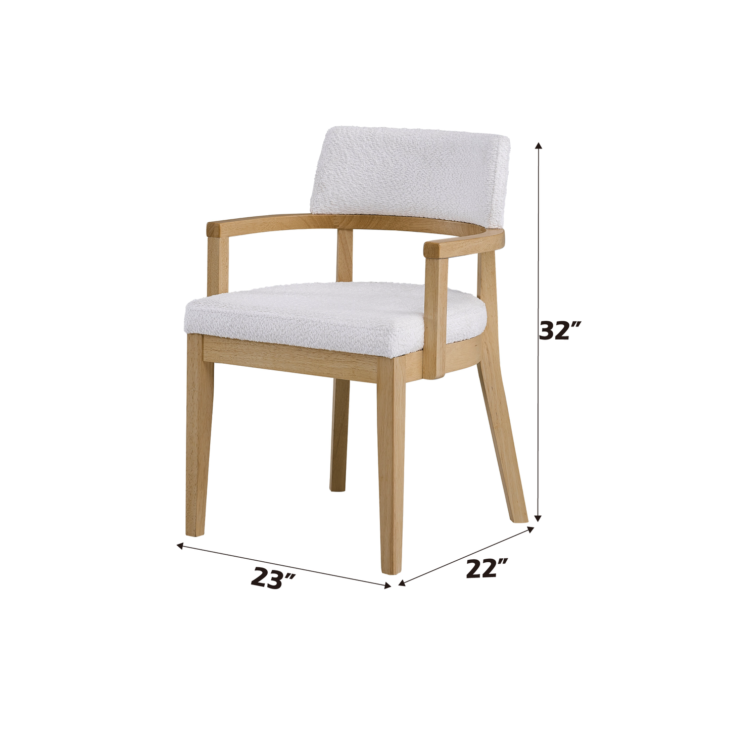 White Synthetic Wood Dining Room Side Chairs Set