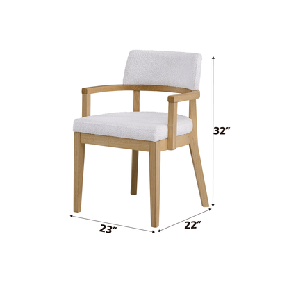 White Synthetic Wood Dining Room Side Chairs Set