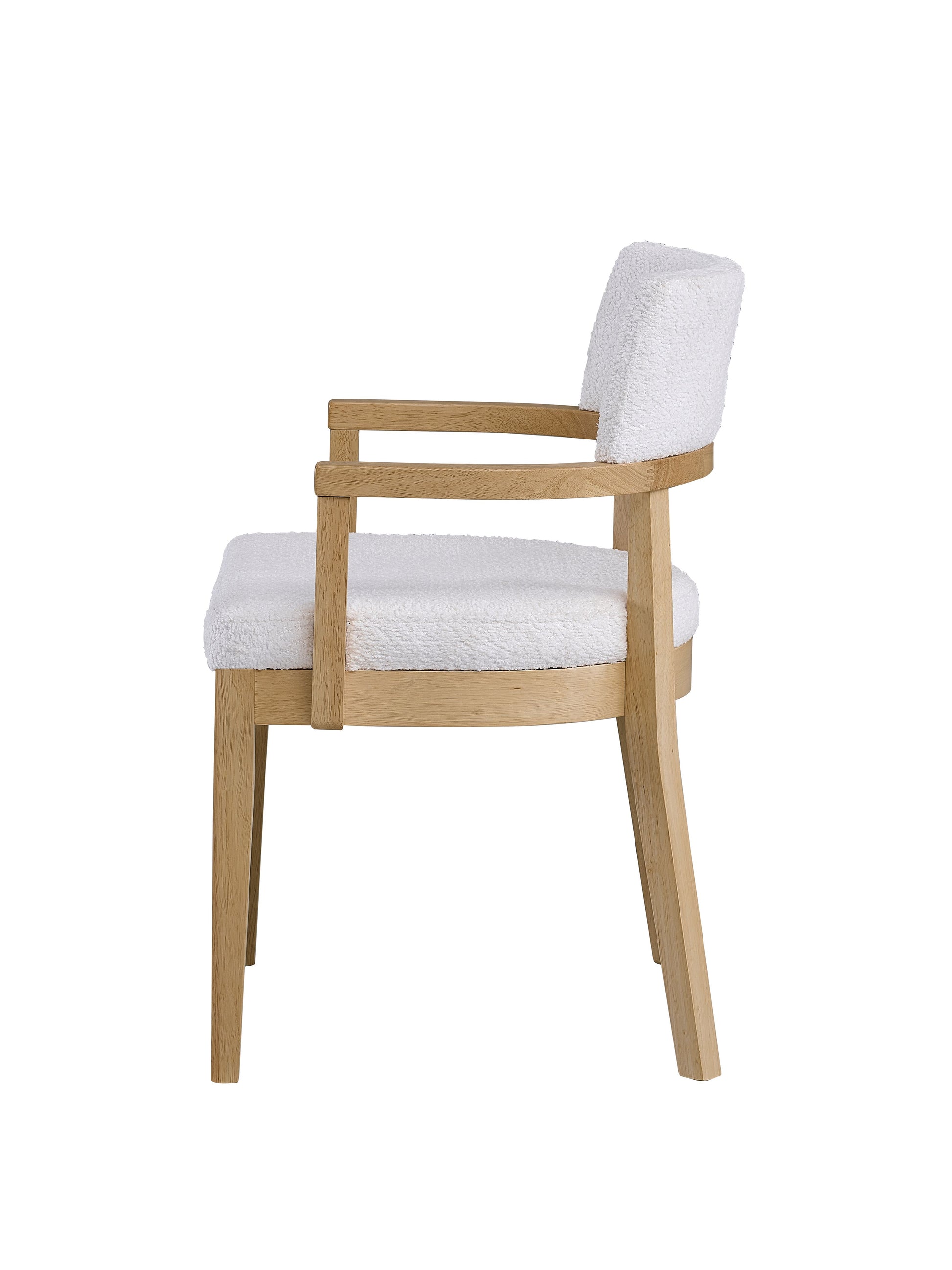 White Synthetic Wood Dining Room Side Chairs Set