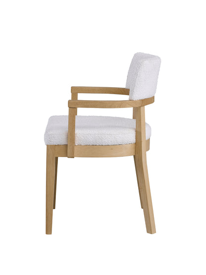 White Synthetic Wood Dining Room Side Chairs Set
