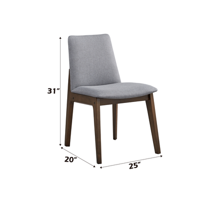 Light Gray Side Chair - Modern Dining Seat for Dining Room