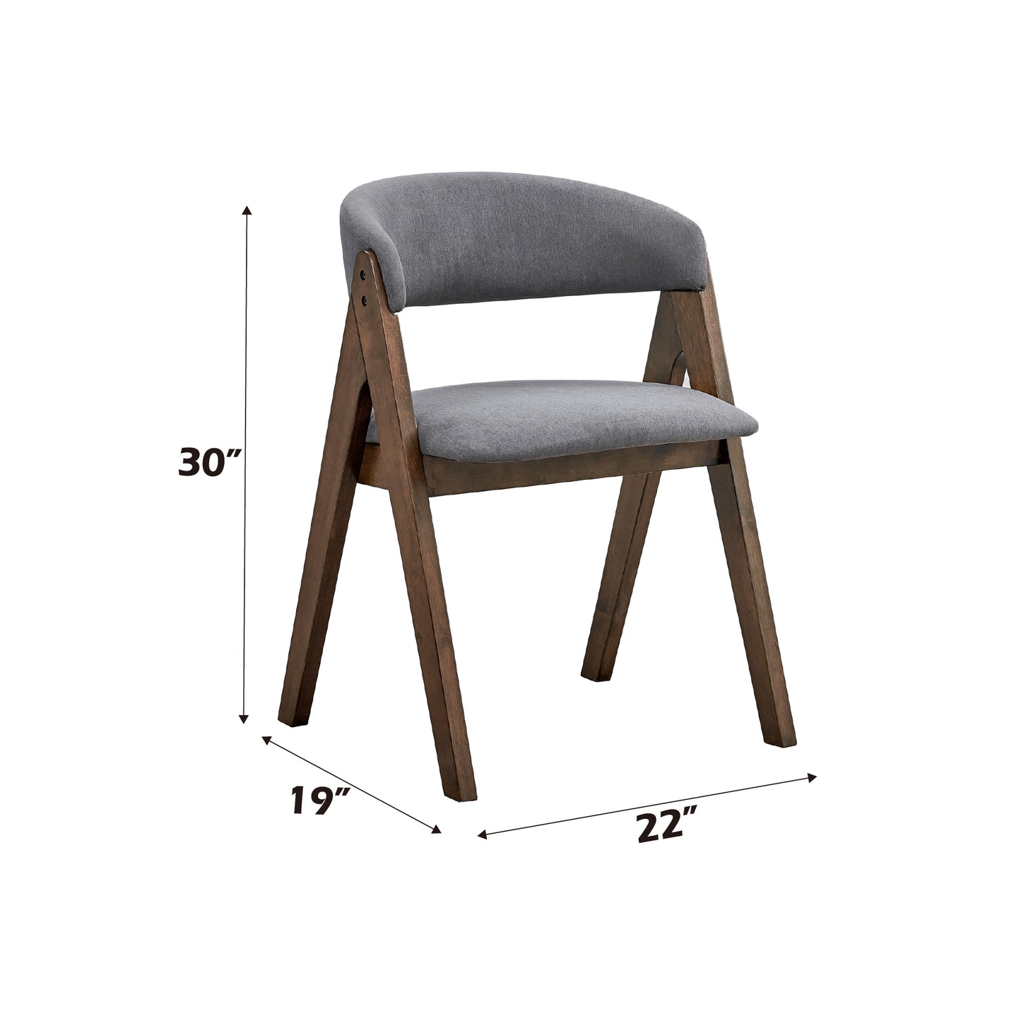 Gray Synthetic Wood Dining Chairs for Modern Kitchen Decor