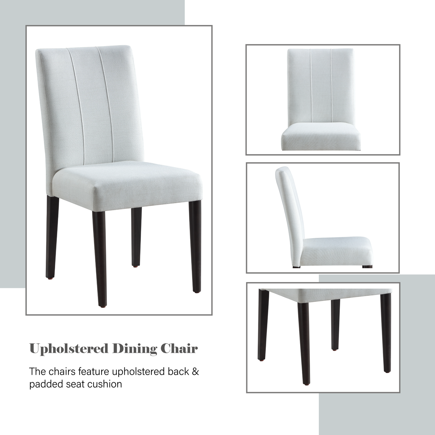 Carena White Finish Side Chair (Set of 2) - Durable Dining Seating
