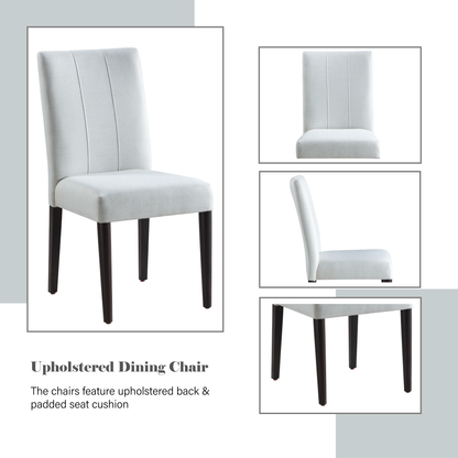 Carena White Finish Side Chair (Set of 2) - Durable Dining Seating