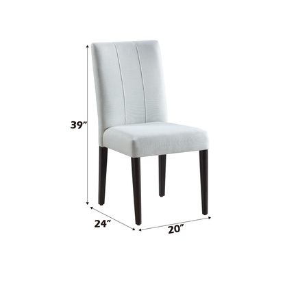 Carena White Finish Side Chair (Set of 2) - Durable Dining Seating