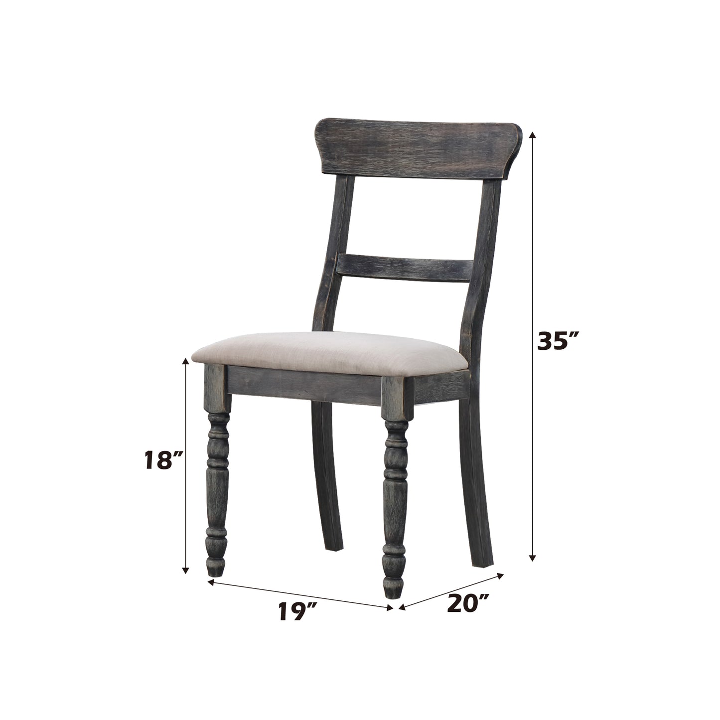 Leventis Light Brown Linen Side Chairs (Set of 2) - Dining Room Seating