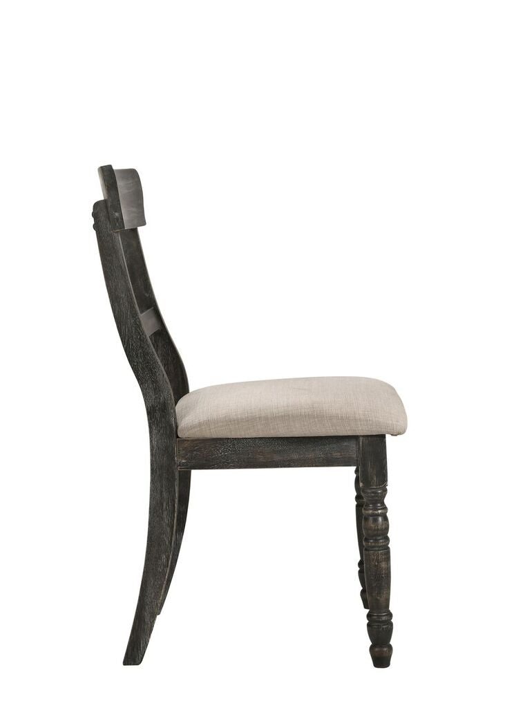 Leventis Light Brown Linen Side Chairs (Set of 2) - Dining Room Seating