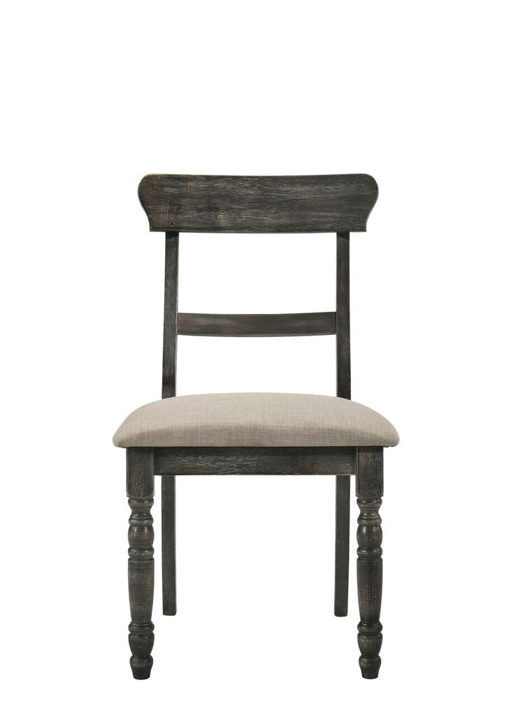 Leventis Light Brown Linen Side Chairs (Set of 2) - Dining Room Seating