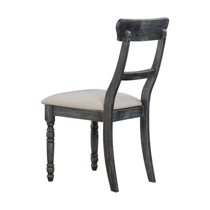Leventis Light Brown Linen Side Chairs (Set of 2) - Dining Room Seating