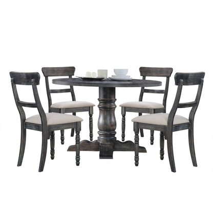 Leventis Light Brown Linen Side Chairs (Set of 2) - Dining Room Seating