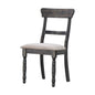 Leventis Light Brown Linen Weathered Gray Finish Side Chair (Set of 2)