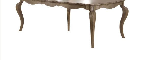 Taupe Wood Dining Table with Extension Leaf for Dining Room