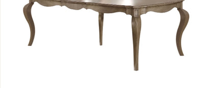 Taupe Wood Dining Table with Extension Leaf for Dining Room