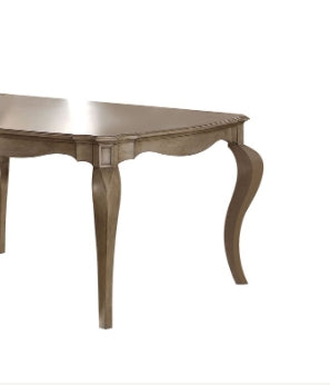 Taupe Wood Dining Table with Extension Leaf for Dining Room