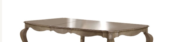 Taupe Wood Dining Table with Extension Leaf for Dining Room