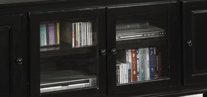 Ferla Black Finish TV Stand - 50-59" TVs for Living Room