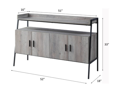 Gray Oak TV Stand - 40-50 Inch Display for Living Room