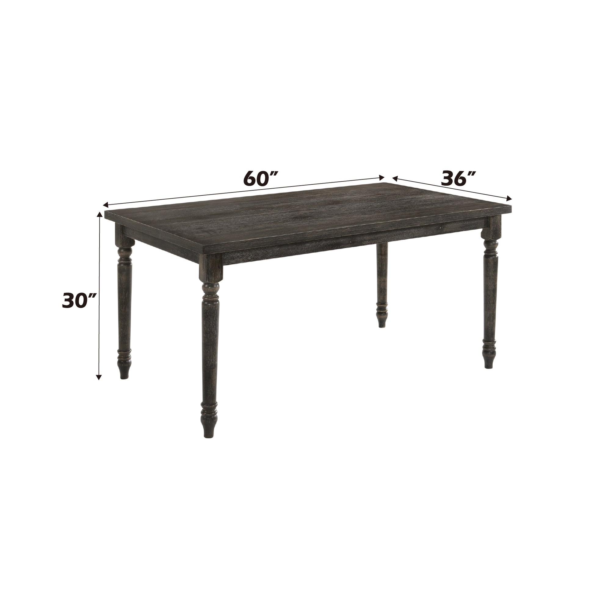 Gray Dining Table - Rectangular 60" Tabletop