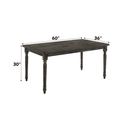 Gray Dining Table - Rectangular 60" Tabletop