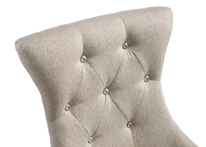Gabrian Beige & Gray Fabric Side Chair (Set of 2) - Dining Room Seating