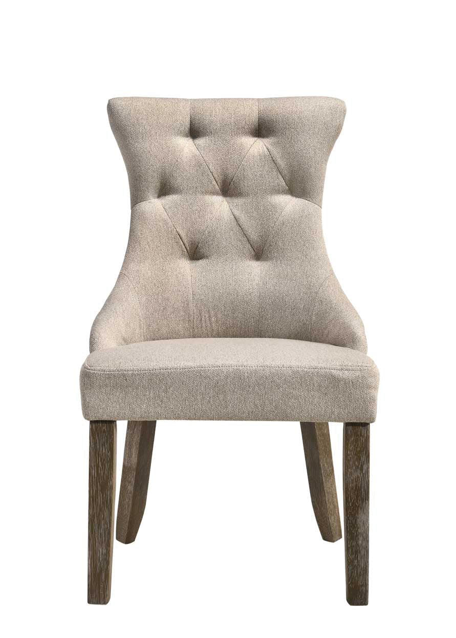 Gabrian Beige & Gray Fabric Side Chair (Set of 2) - Dining Room Seating