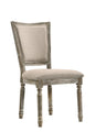 Gabrian Two-tone Beige Fabric & Reclaimed Gray Finish Side Chair (Set of 2)