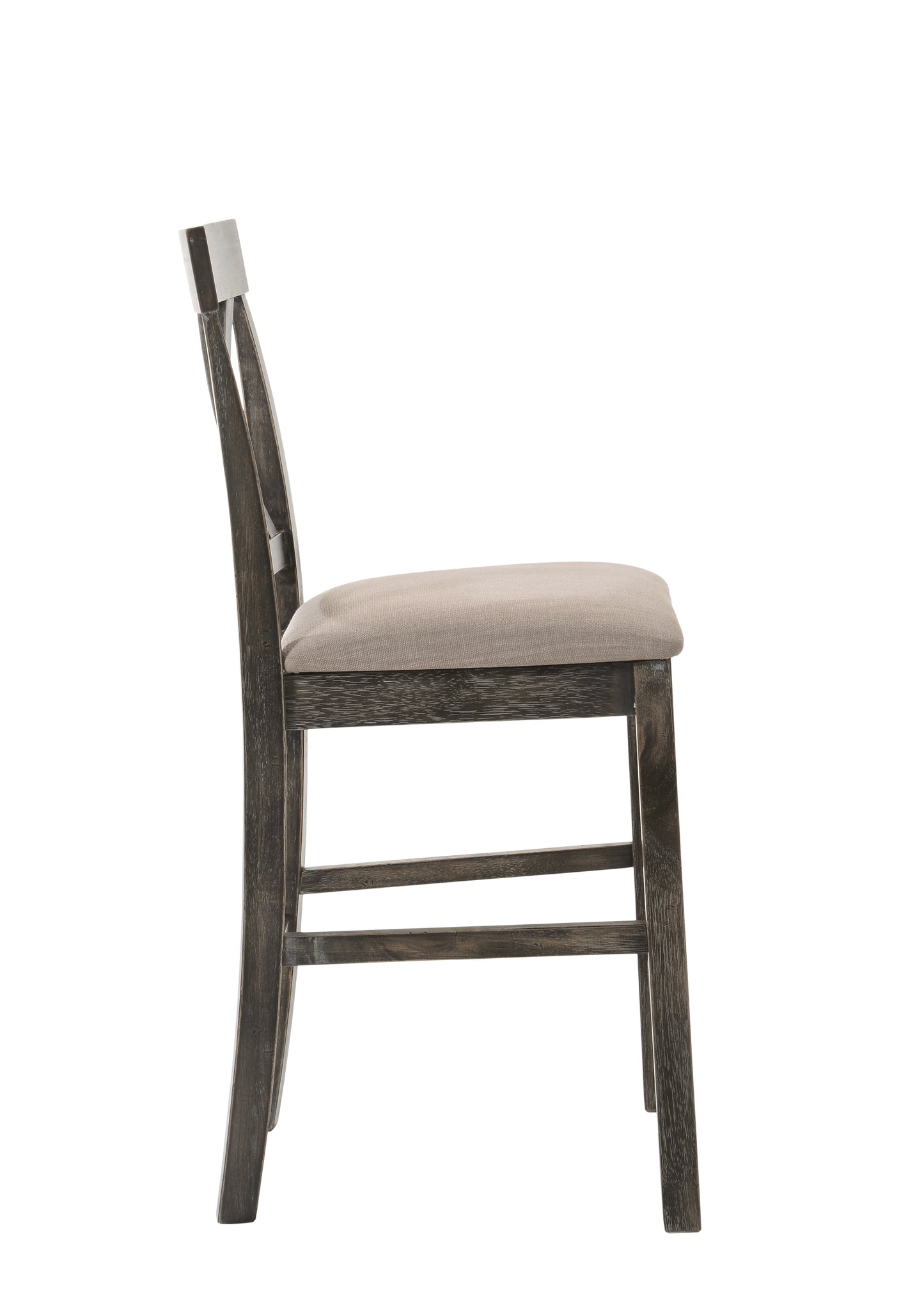 Tan Linen Counter Height Dining Chairs for Modern Kitchen