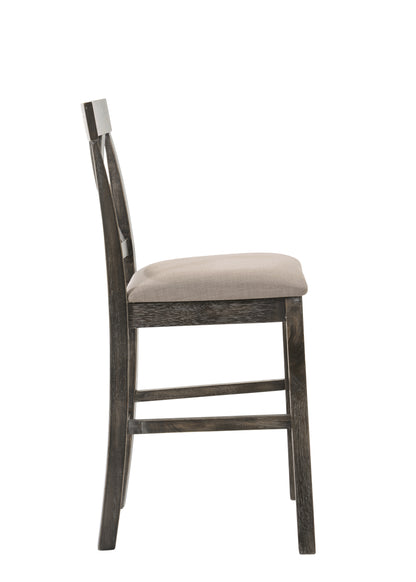 Tan Linen Counter Height Dining Chairs for Modern Kitchen