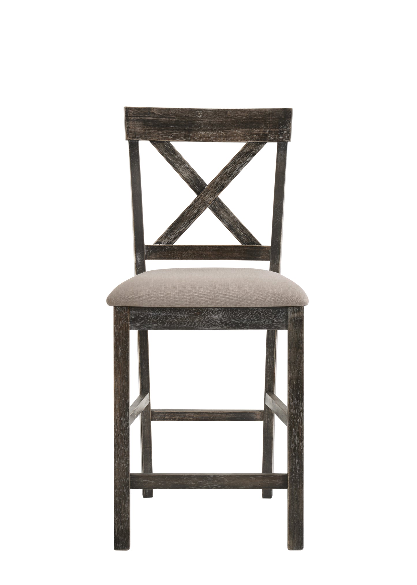 Tan Linen Counter Height Dining Chairs for Modern Kitchen