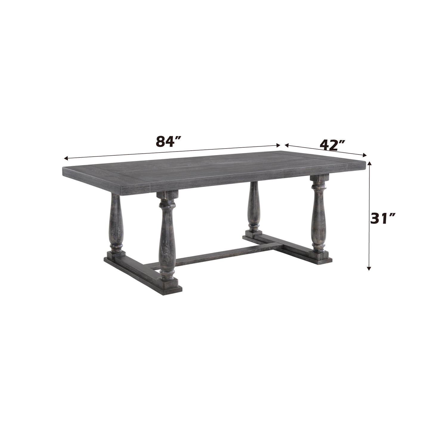 Bernard Weathered Gray Oak Dining Table - 42" Round