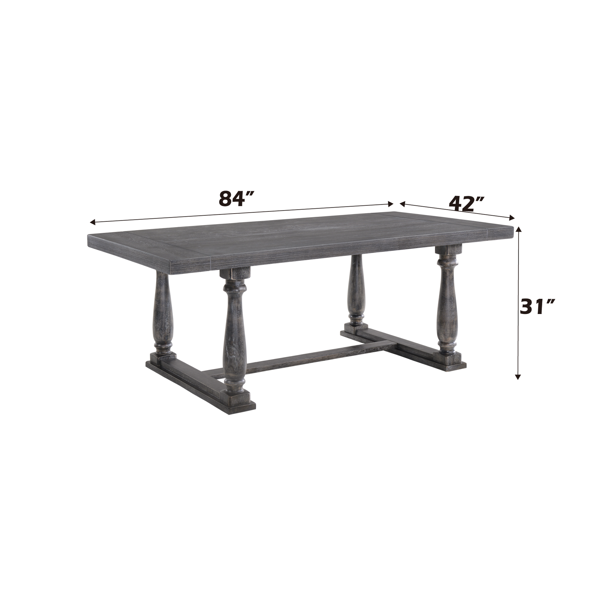 Bernard Weathered Gray Oak Dining Table - 42" Round