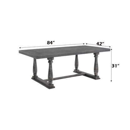 Bernard Weathered Gray Oak Dining Table - 42" Round