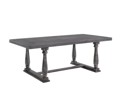 Bernard Weathered Gray Oak Finish Dining Table