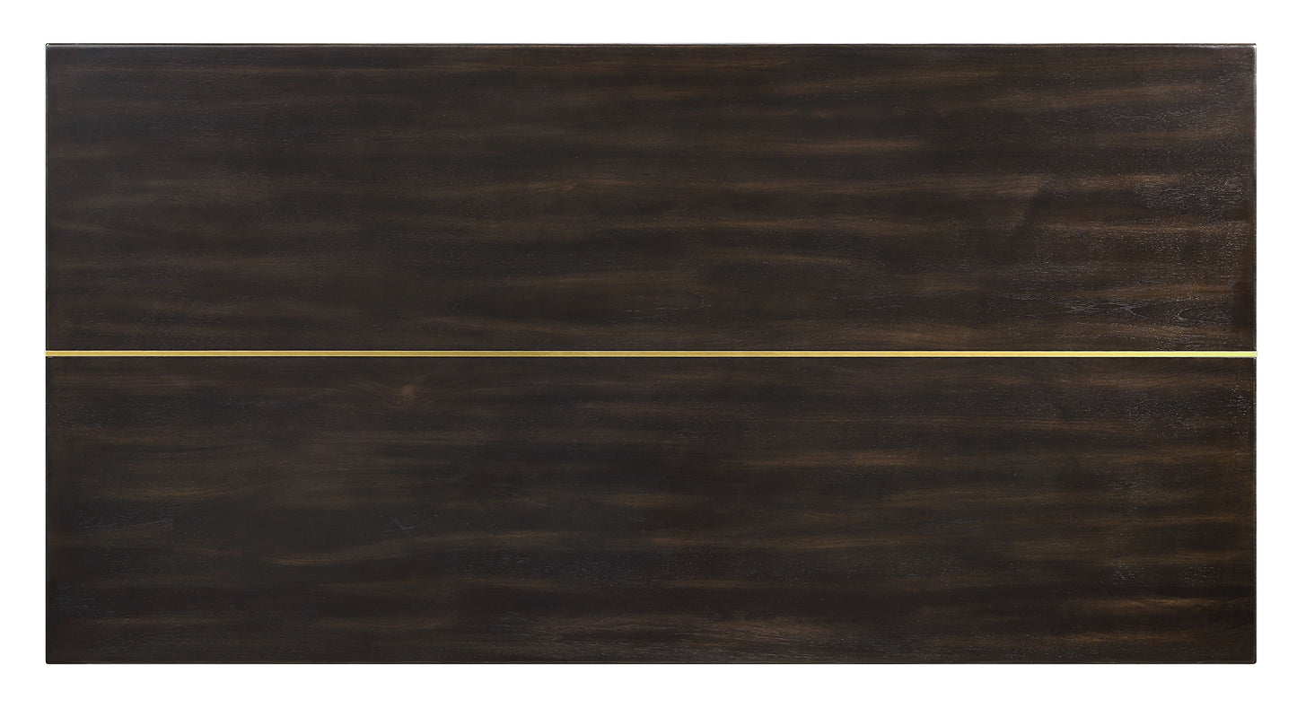 Jaramillo Dining Table - Espresso, Gold Finish