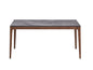 Bevis  Engineered Stone Top & Walnut Finish Dining Table
