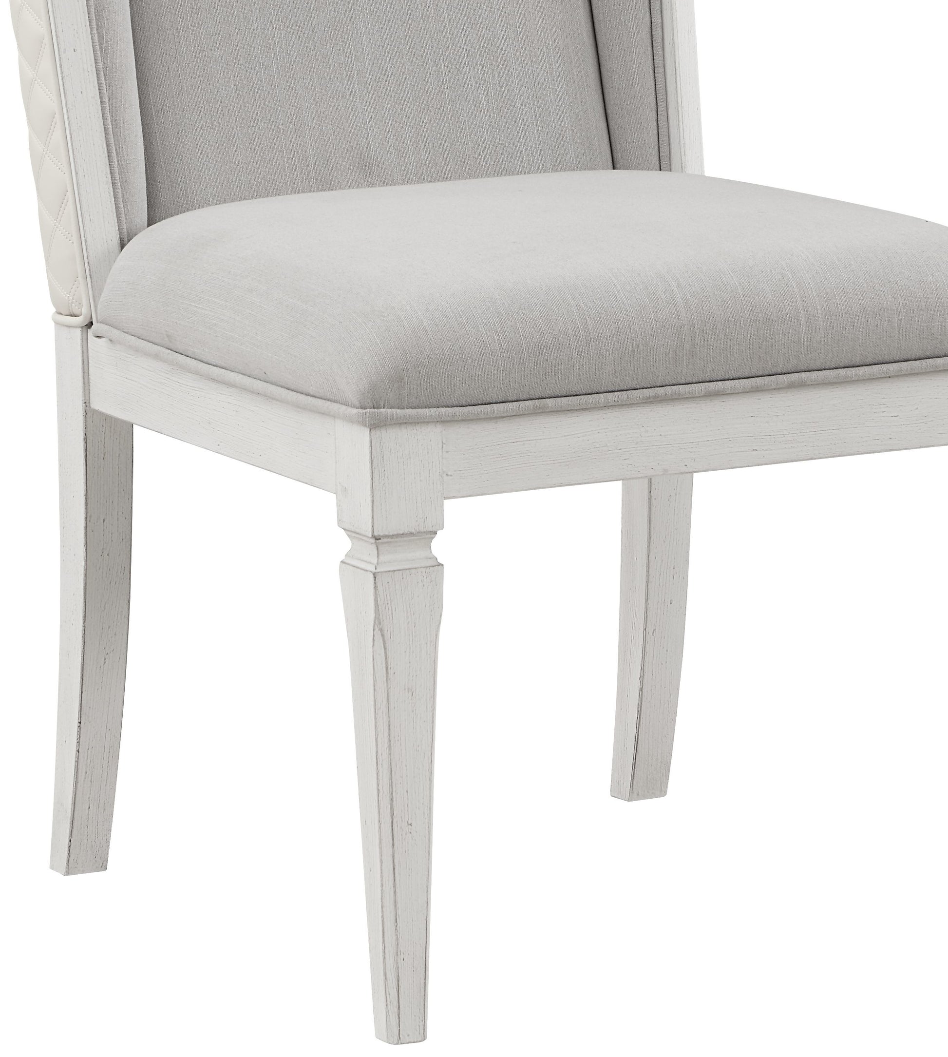 Light Gray Linen Side Chair Set of 2 - Dining Room Seating