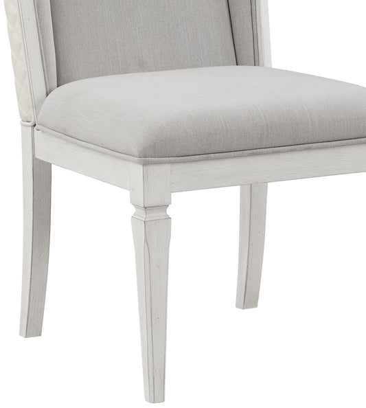 Light Gray Linen Side Chair Set of 2 - Dining Room Seating