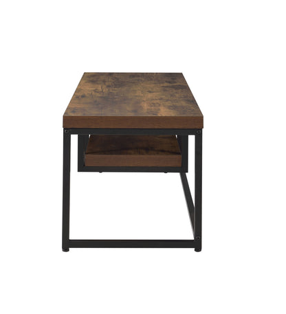 50 Inch TV Stand - Black Oak Media Console for Living Room