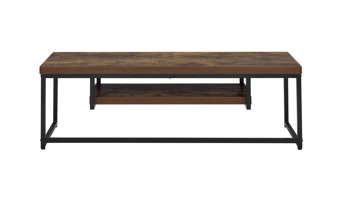 50 Inch TV Stand - Black Oak Media Console for Living Room