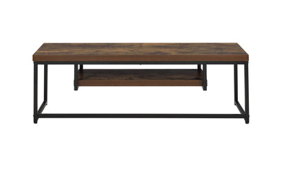 50 Inch TV Stand - Black Oak Media Console for Living Room