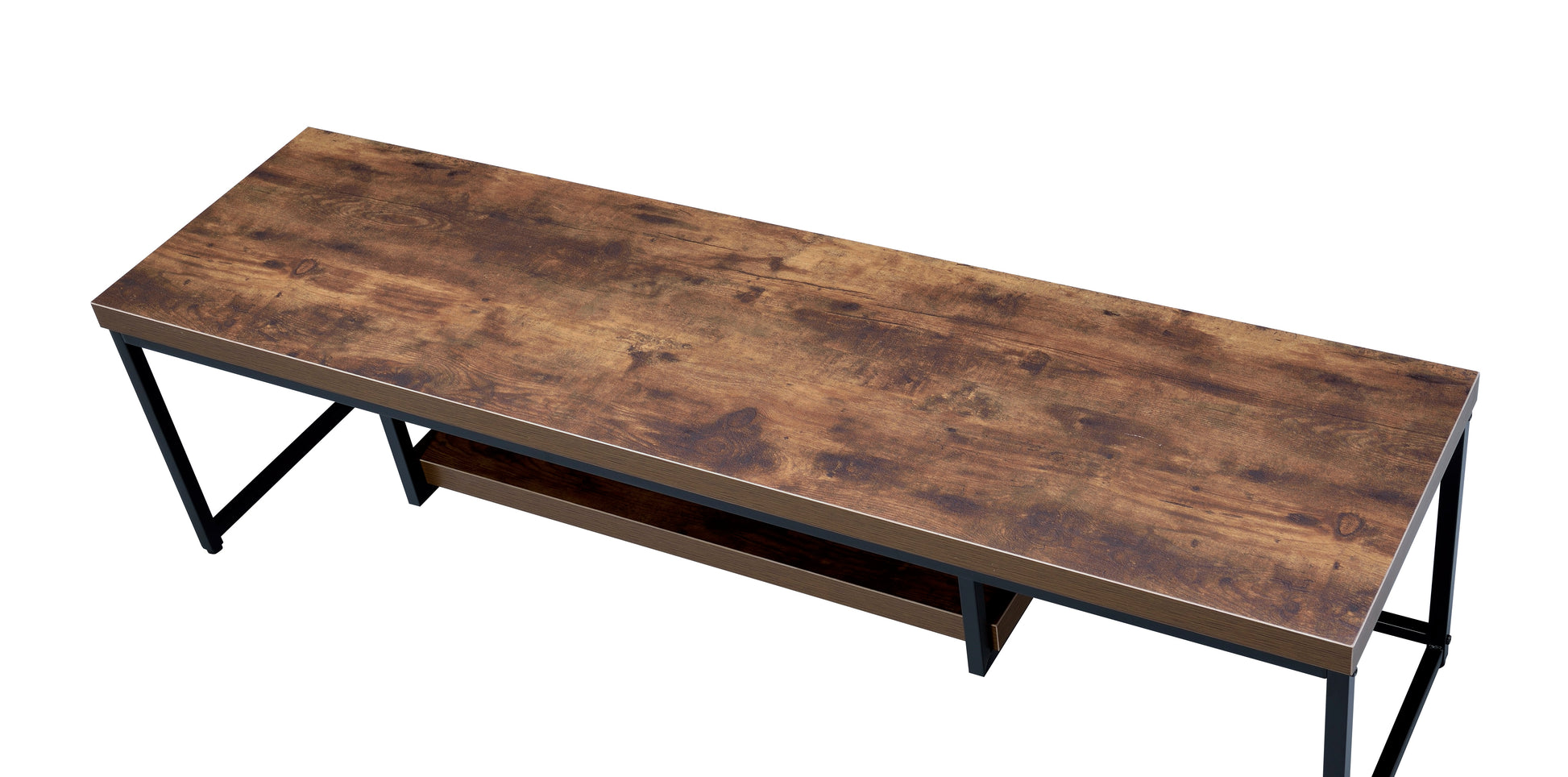 50 Inch TV Stand - Black Oak Media Console for Living Room