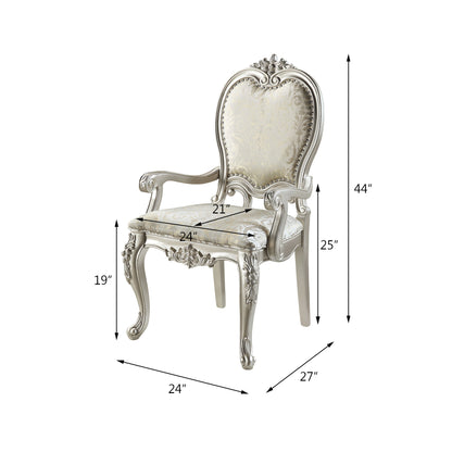 Bently Arm Chairs - Champagne Fabric Set of 2 Dining Room Seating