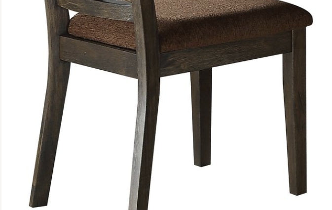 Espresso Brown Fabric Side Chair - 2 Pack