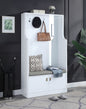 Buck II White High Gloss Finish Hall Tree